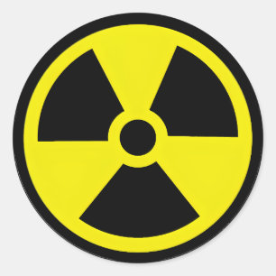 Radiation Danger Symbol Classic Round Sticker
