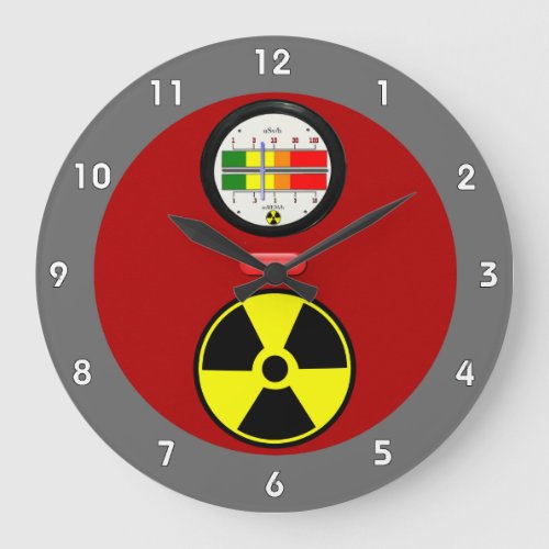 Radiation Geiger Counter Effect Funny Wall Clock