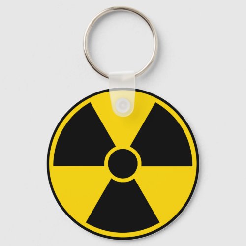 Radiation Hazard Sign Keychain