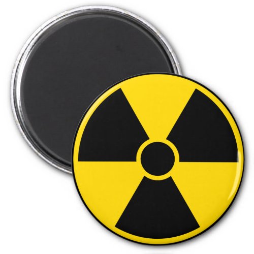 Radiation Hazard Sign Magnet