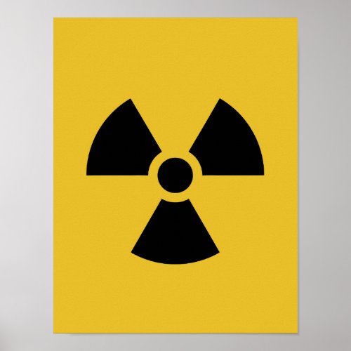 Radiation Hazard Symbol Poster