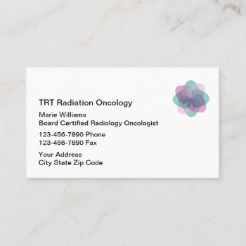 Radiation Oncology Oncologist Business Cards by Luckyturtle at Zazzle