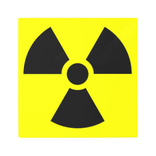 Radiation Sign 12"x12" Metal Art