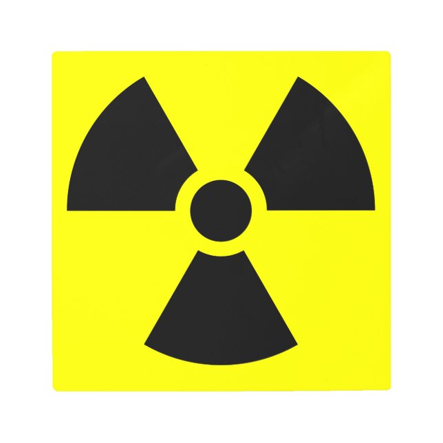 Radiation Sign  12"x12" Metal Art (Front)