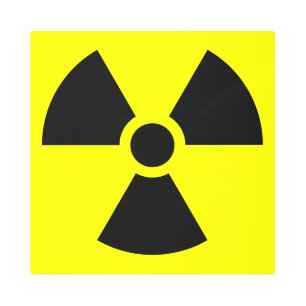 Radiation Sign 16"x16" Metal Art