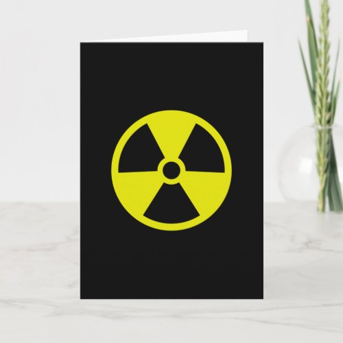 Radiation sign alert card