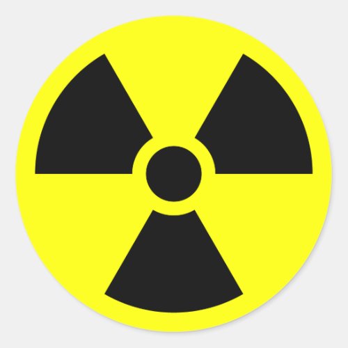 Radiation Sign Classic Round Sticker
