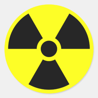 Radiation Sign Classic Round Sticker