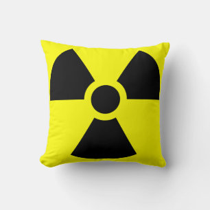 Radiation Sign Throw Pillow