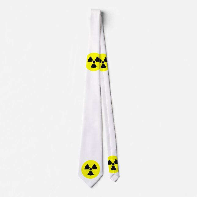 Radiation Sign White Tie (Front)