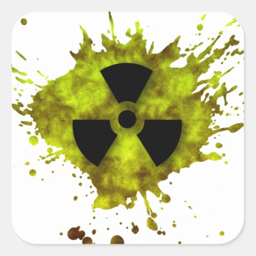 Radiation Splat _ Radioactive Waste Square Sticker