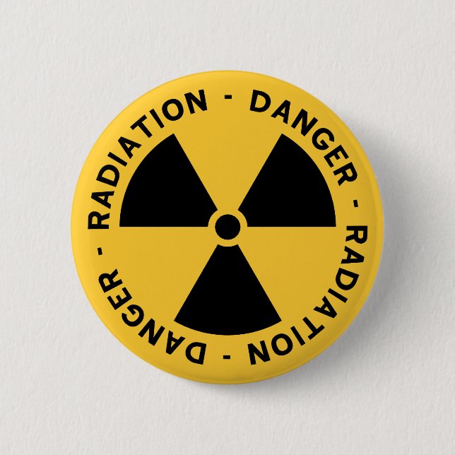 Radiation Symbol Button (Front)