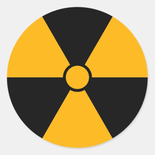 Radiation Symbol Classic Round Sticker
