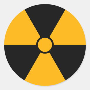 Radiation Symbol Classic Round Sticker