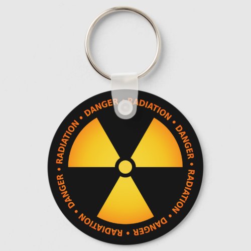 Radiation Symbol Keychain