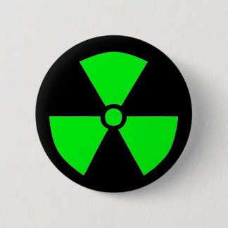 RADIATION SYMBOL PINBACK BUTTON