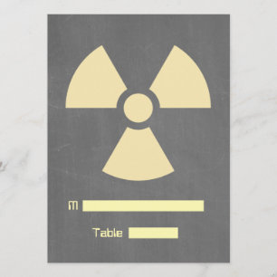 Radiation Symbol Place Card
