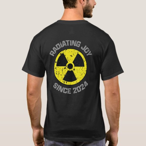 Radiation Symbol Radiating Joy Since 2024 Grunge T_Shirt