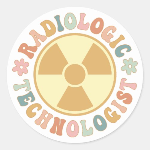 Radiation Symbol Radiologic Technologist Classic Round Sticker