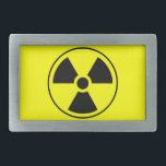 Radiation Symbol Rectangular Belt Buckle<br><div class="desc">Radiation Symbol</div>