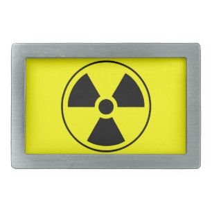 Radiation Symbol Rectangular Belt Buckle
