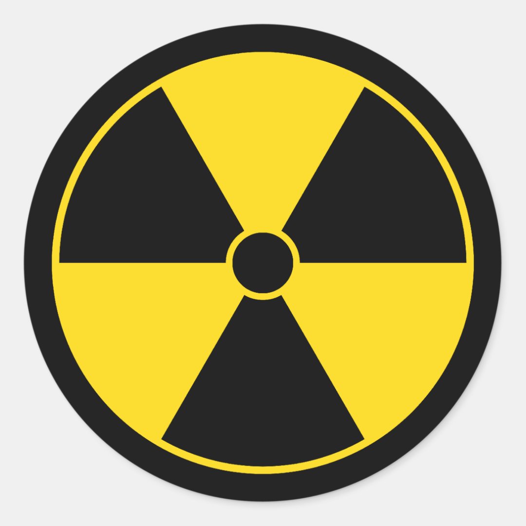 Radiation Symbol Sticker | Zazzle