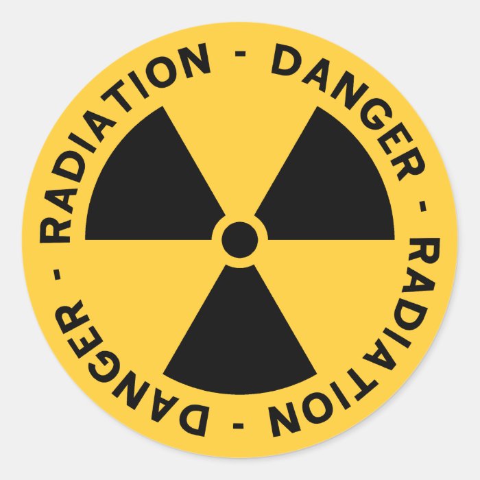 Radiation Symbol Sticker | Zazzle