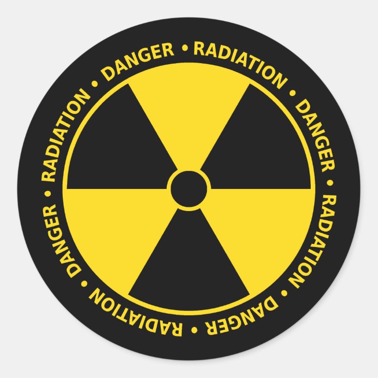 Radiation Symbol Sticker | Zazzle