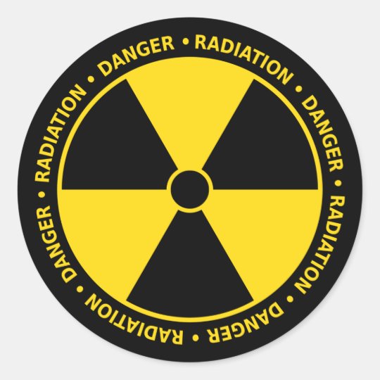 Radiation Symbol Sticker Zazzle Radiation Symbol Sticker Zazzle