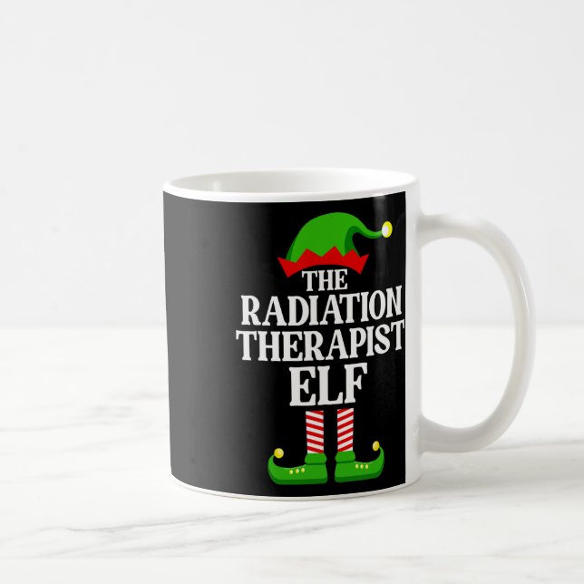 Radiation Therapist Elf Family Matching Group Chri Coffee Mug (Right)