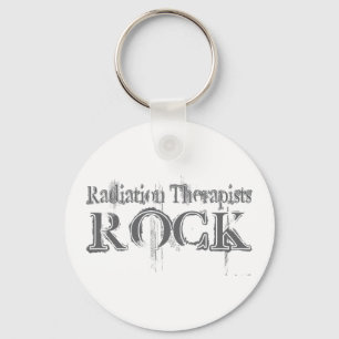 Radiation Therapists Rock Keychain