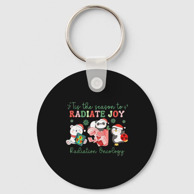 Radiation Therapy Christmas Radiation Therapy Radi Keychain (Front)