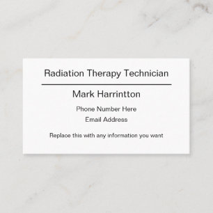 Radiation Therapy Medical Design Business Card