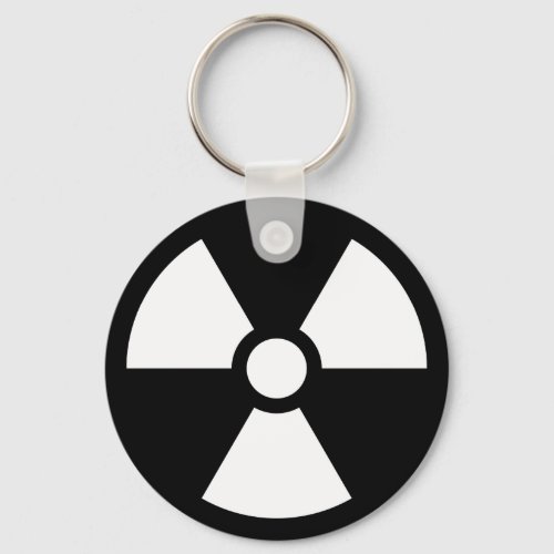 Radiation Trefoil Sign Symbol Warning Sign Symbol Keychain