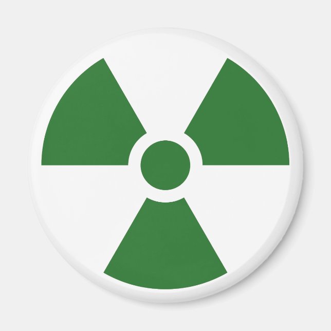 Radiation Trefoil Sign Symbol Warning Sign Symbol Magnet (Front)
