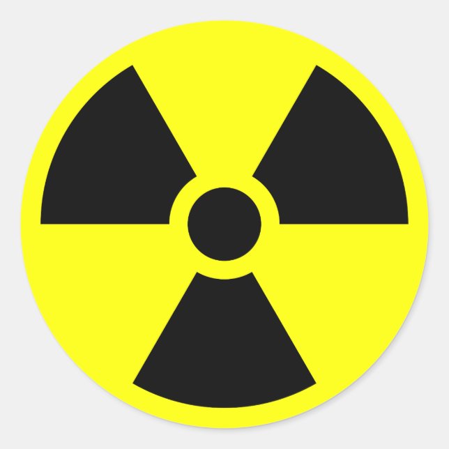 Radiation Trefoil Symbol Classic Round Sticker (Front)
