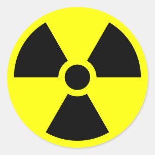 Radiation Trefoil Symbol Classic Round Sticker