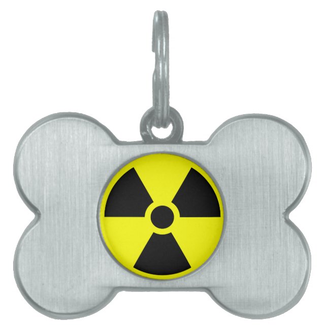 Radiation Trefoil Symbol Pet Tag (Front)