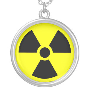Radiation Trefoil Symbol Silver Plated Necklace