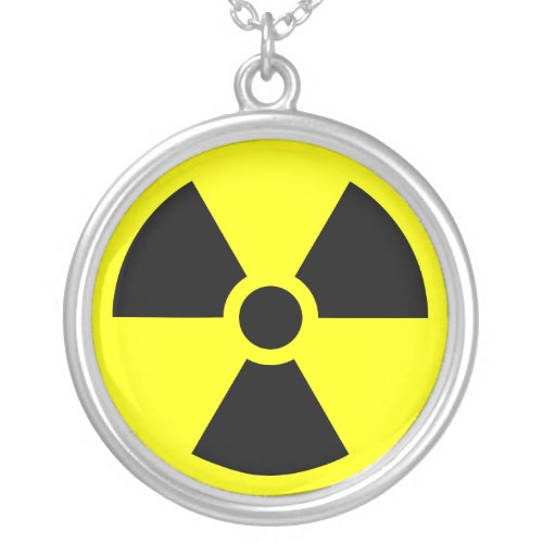 Radiation Trefoil Symbol Silver Plated Necklace