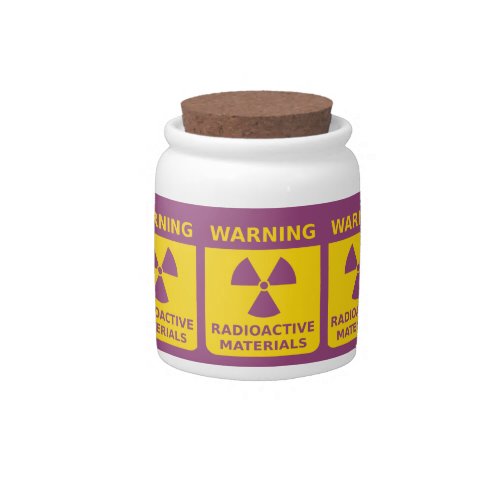 Radiation Warning Candy Jar