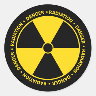 2 x Diamond Stickers 7.5 cm Warning Radioactive Chernobyl  #14617 
