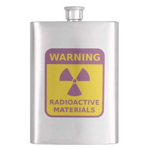 Radiation Warning Hip Flask