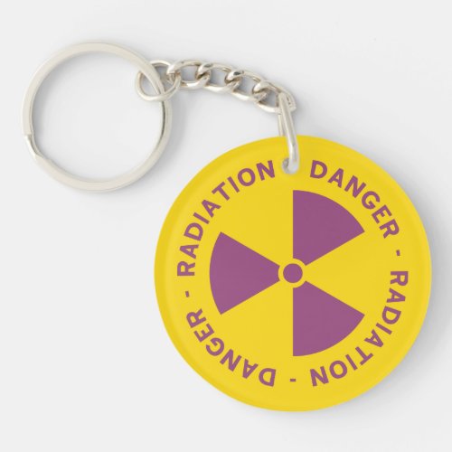 Radiation Warning Keychain