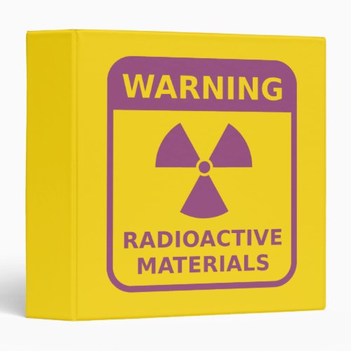 Radiation Warning Sign Binder