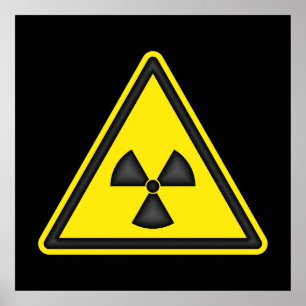 Radiation Warning Sign Poster