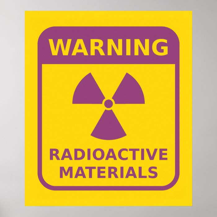 Radiation Warning Sign Poster