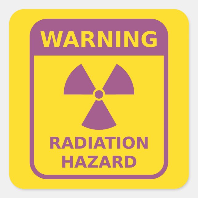 Radiation Warning Sign Sticker (Front)
