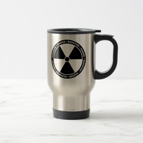 Radiation Warning Sign Travel Mug
