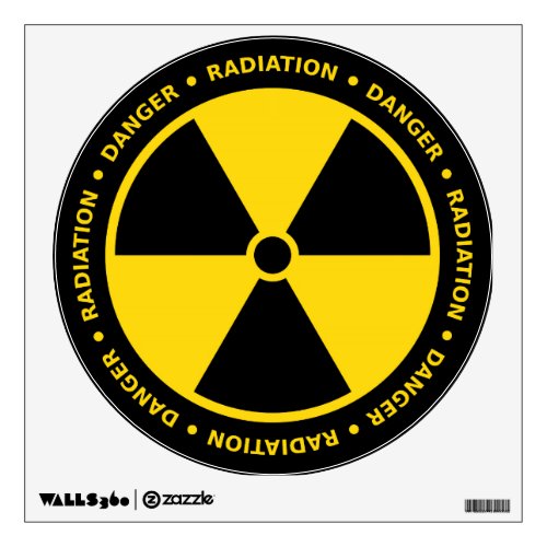Radiation Warning Sign Wall Decal